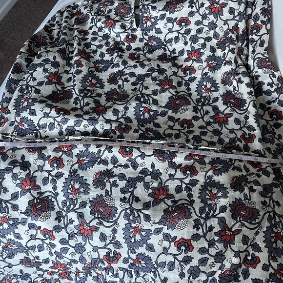 NWT ZARA Blue and white floral long sleeve mini dress - Picture 12 of 13